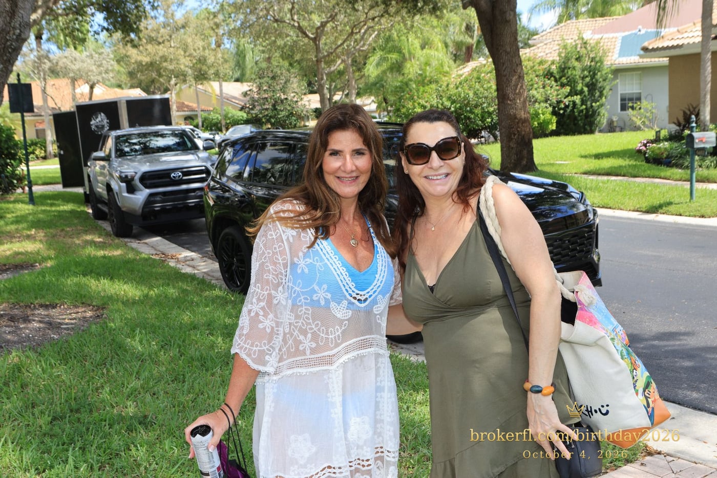 Vessela Hews & Karina Kfuri Leal at Karina’s birthday celebration in Delray Beach.