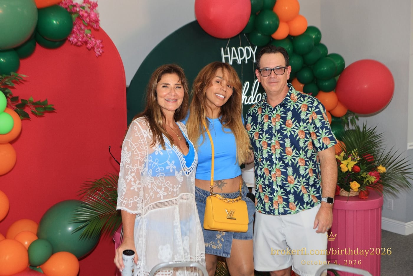 Karina Kfuri Leal, Marinalva Harris & Brian Pipper celebrating Karina’s birthday at Palm Beach Bath & Tennis in Delray Beach.