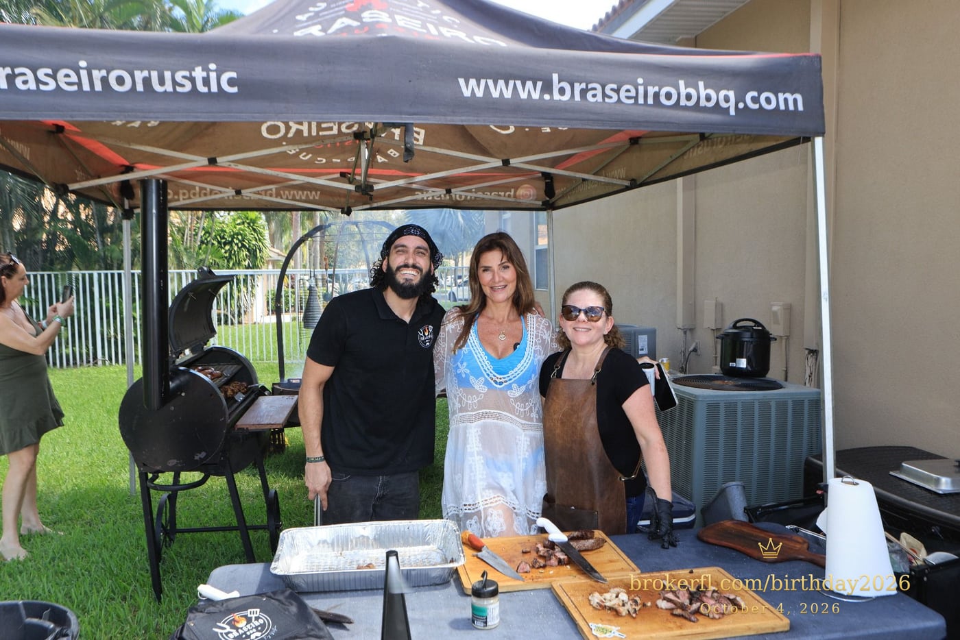 Natan, Karina Kfuri Leal & Claudia at Palm Beach Bath & Tennis in Delray Beach.