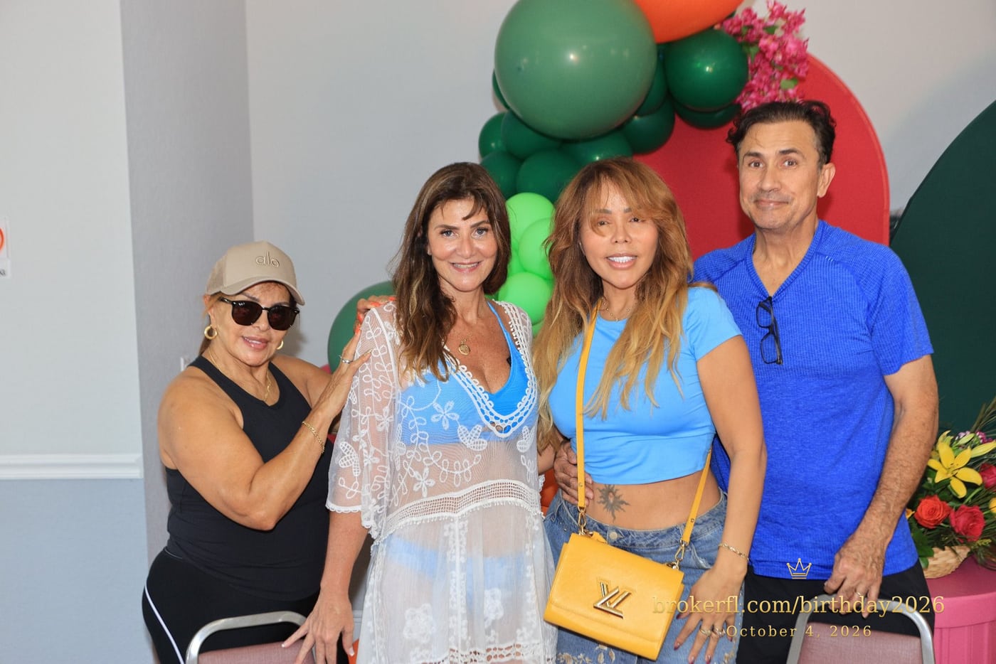 Neuza Duarte, Karina Kfuri Leal, Marinalva Harris & Moisés Harris at Palm Beach Bath & Tennis in Delray Beach.