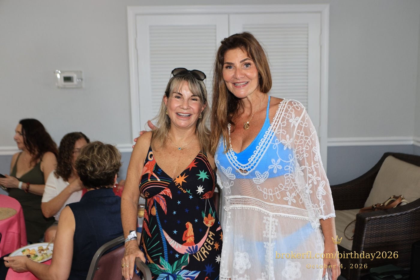 Neildes Esteves and Karina Kfuri Leal together at Palm Beach Bath & Tennis in Delray Beach.