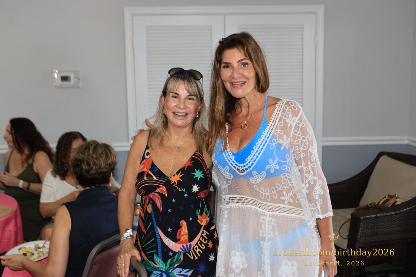 Neildes Esteves and Karina Kfuri Leal together at Palm Beach Bath & Tennis in Delray Beach.