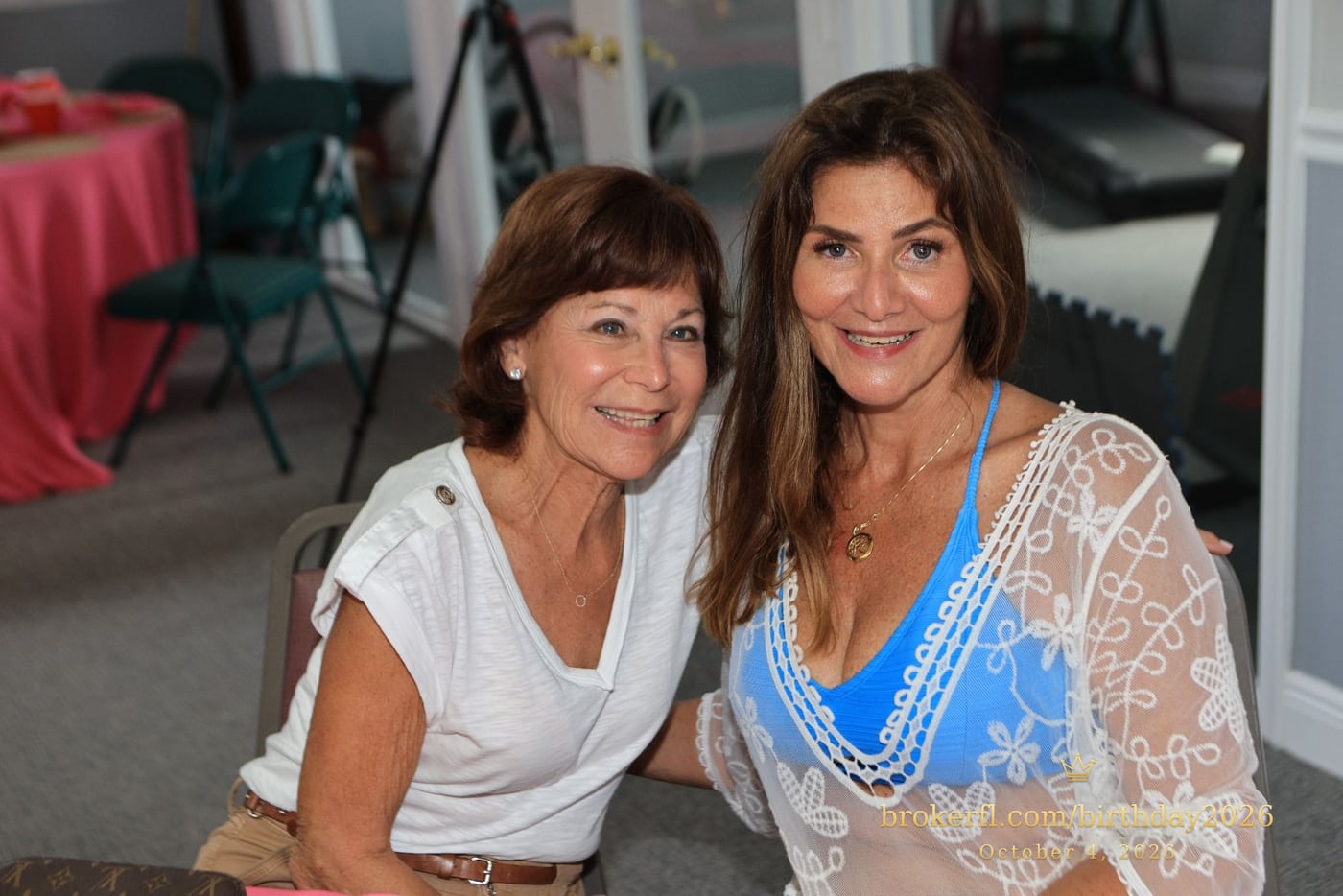 Judy Neustadter and Karina Leal at Karina Leal’s birthday celebration in Delray Beach, October 4, 2026.