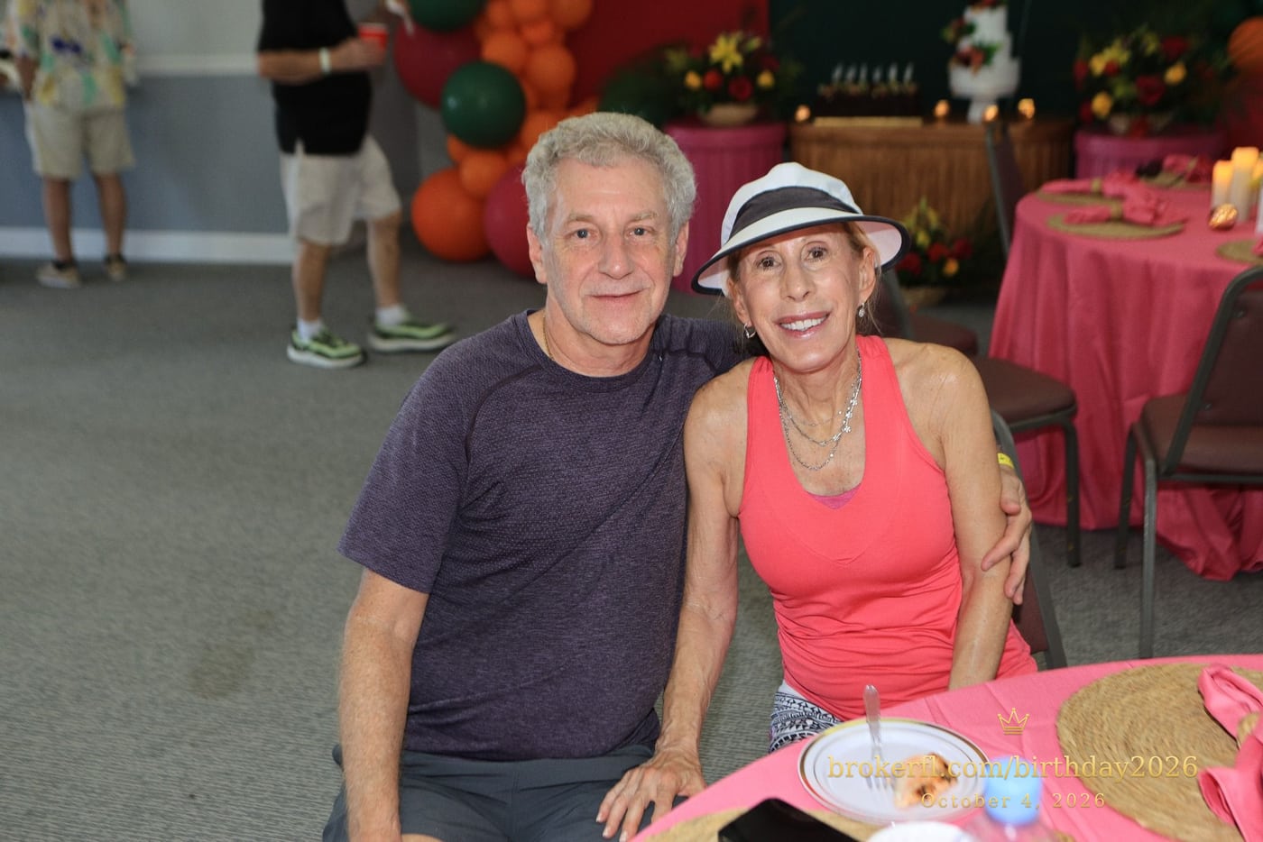 Wendy Child and Alan Sherman at Karina Leal’s birthday celebration in Delray Beach, October 4, 2026.