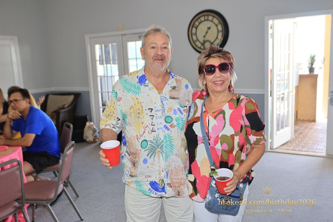 Peter Detore and Elise Crohn at the birthday celebration at Palm Beach Bath & Tennis in Delray Beach.