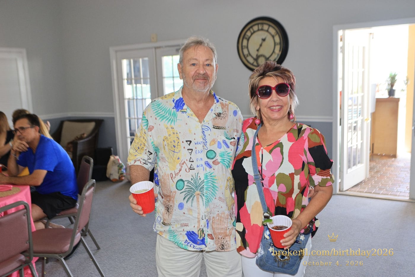 Peter Detore and Elise Crohn at the birthday celebration at Palm Beach Bath & Tennis in Delray Beach.