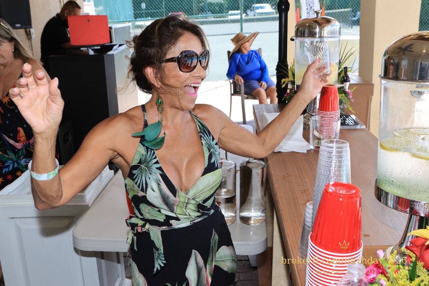 Rosiangela at the birthday celebration at Palm Beach Bath & Tennis in Delray Beach.