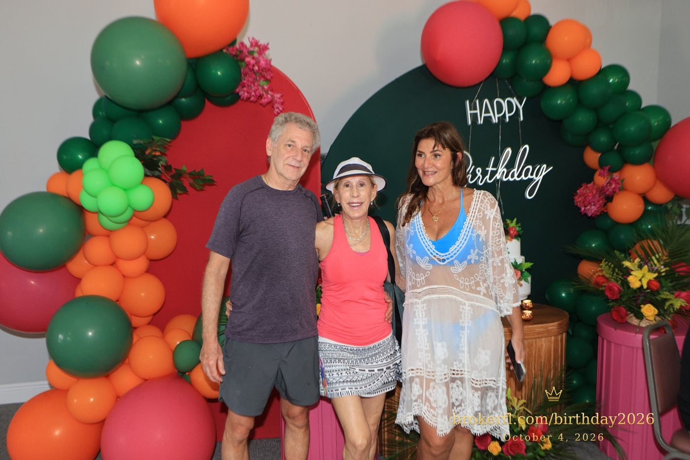 Alan Sherman, Wendy Child and Karina Kfuri Leal at Karina’s birthday celebration at Palm Beach Bath & Tennis in Delray Beach.
