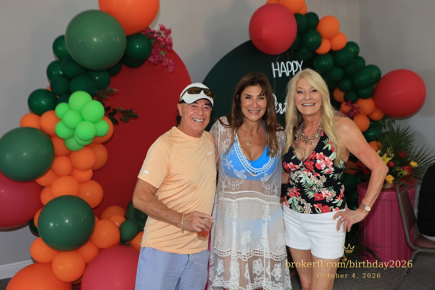 James Pappas, Karina Kfuri Leal and Regina Ward at Karina’s birthday celebration at Palm Beach Bath & Tennis in Delray Beach.