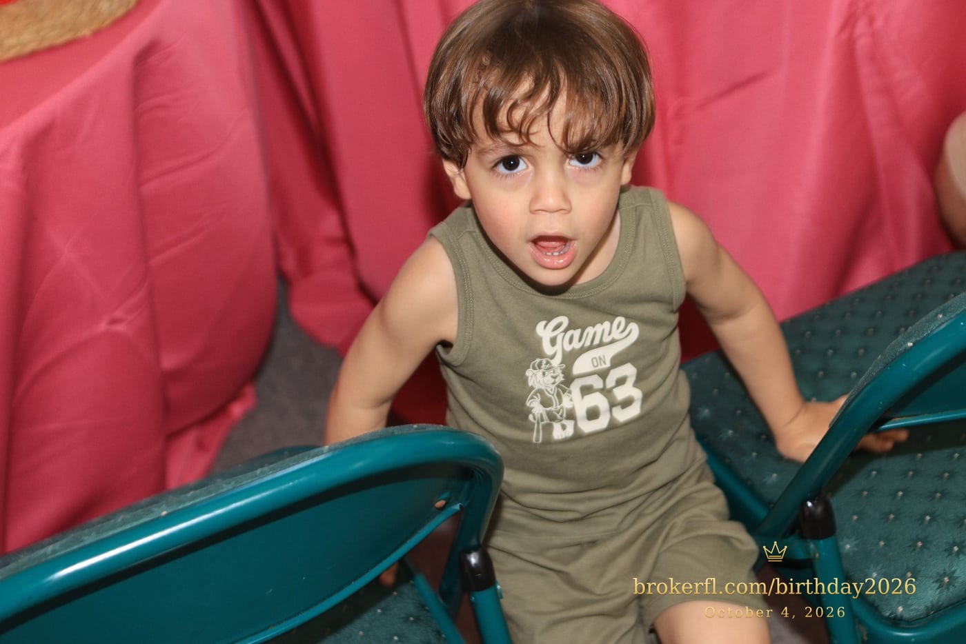 A playful moment with Thiago’s son at Karina’s birthday celebration at Palm Beach Bath & Tennis in Delray Beach.
