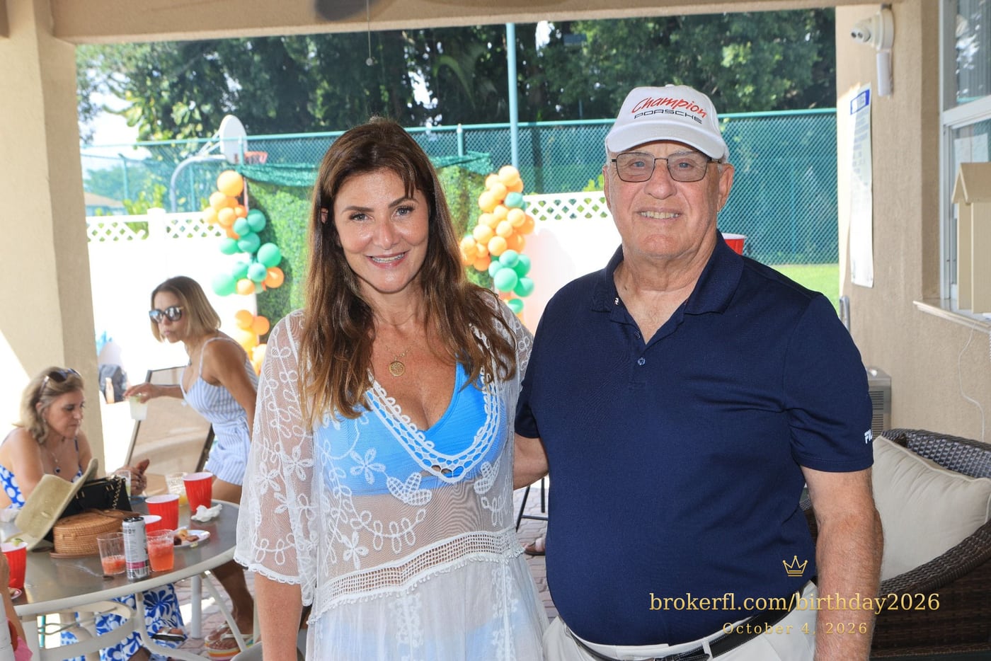 John and Karina Kfuri Leal at Karina’s birthday celebration at Palm Beach Bath & Tennis in Delray Beach.
