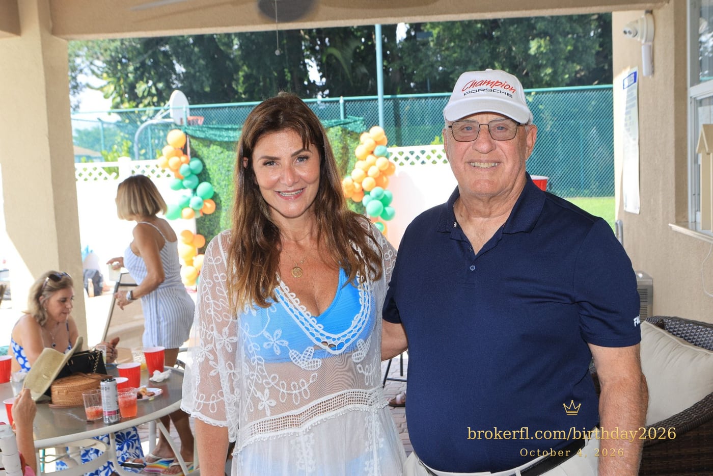 John and Karina Kfuri Leal at Karina’s birthday celebration at Palm Beach Bath & Tennis in Delray Beach.