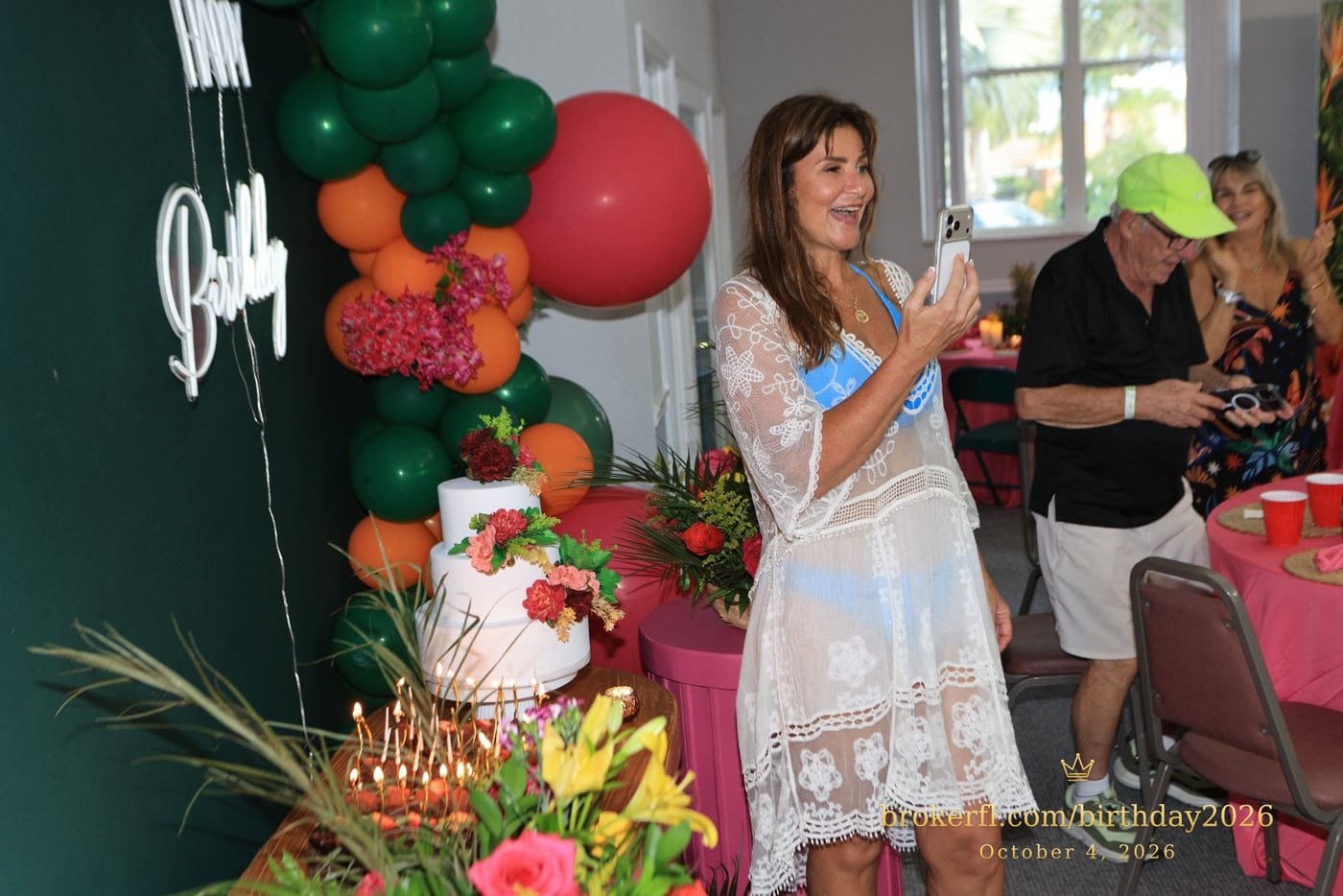 Karina Kfuri Leal & Stuart Scott at Karina’s birthday celebration in Delray Beach.
