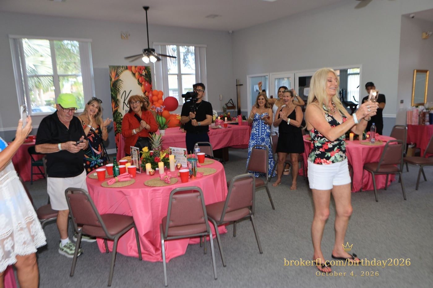 Stuart Scott & Guests at Karina’s birthday celebration in Delray Beach.