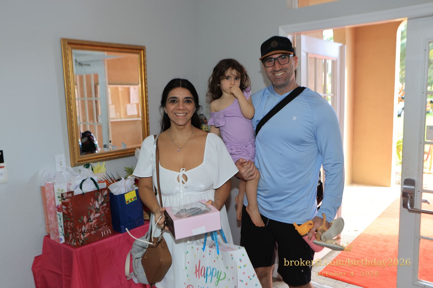 Mike, Valerie & Ava Gould at Karina’s birthday celebration in Delray Beach.