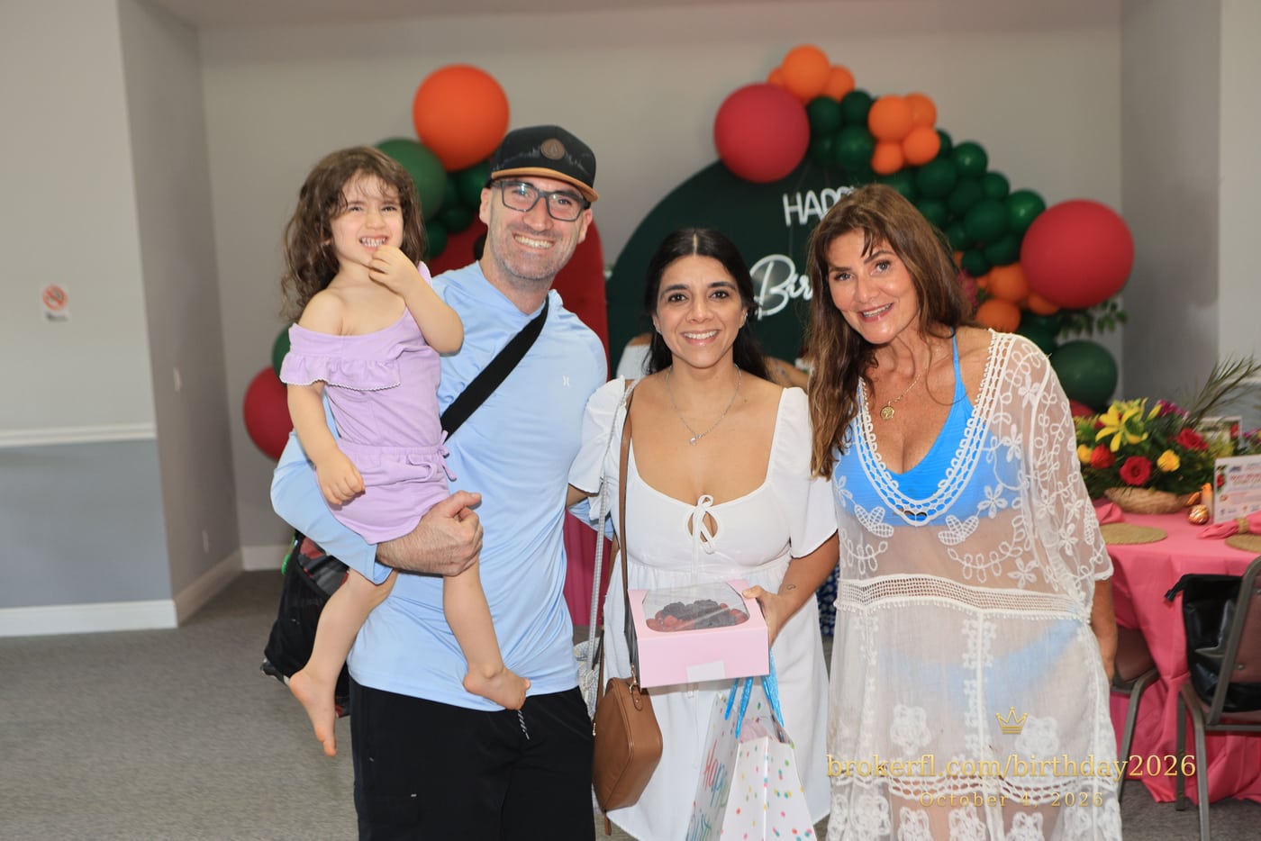 Mike, Valerie & Ava Gould with Karina Kfuri Leal at Karina’s birthday celebration in Delray Beach.
