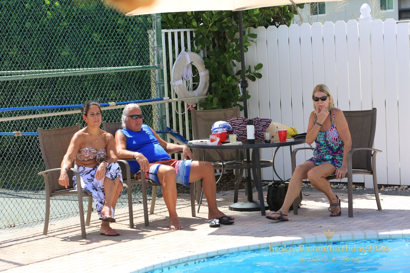 Cecilia Torres · Poolside Memories at Karina’s birthday celebration in Delray Beach.