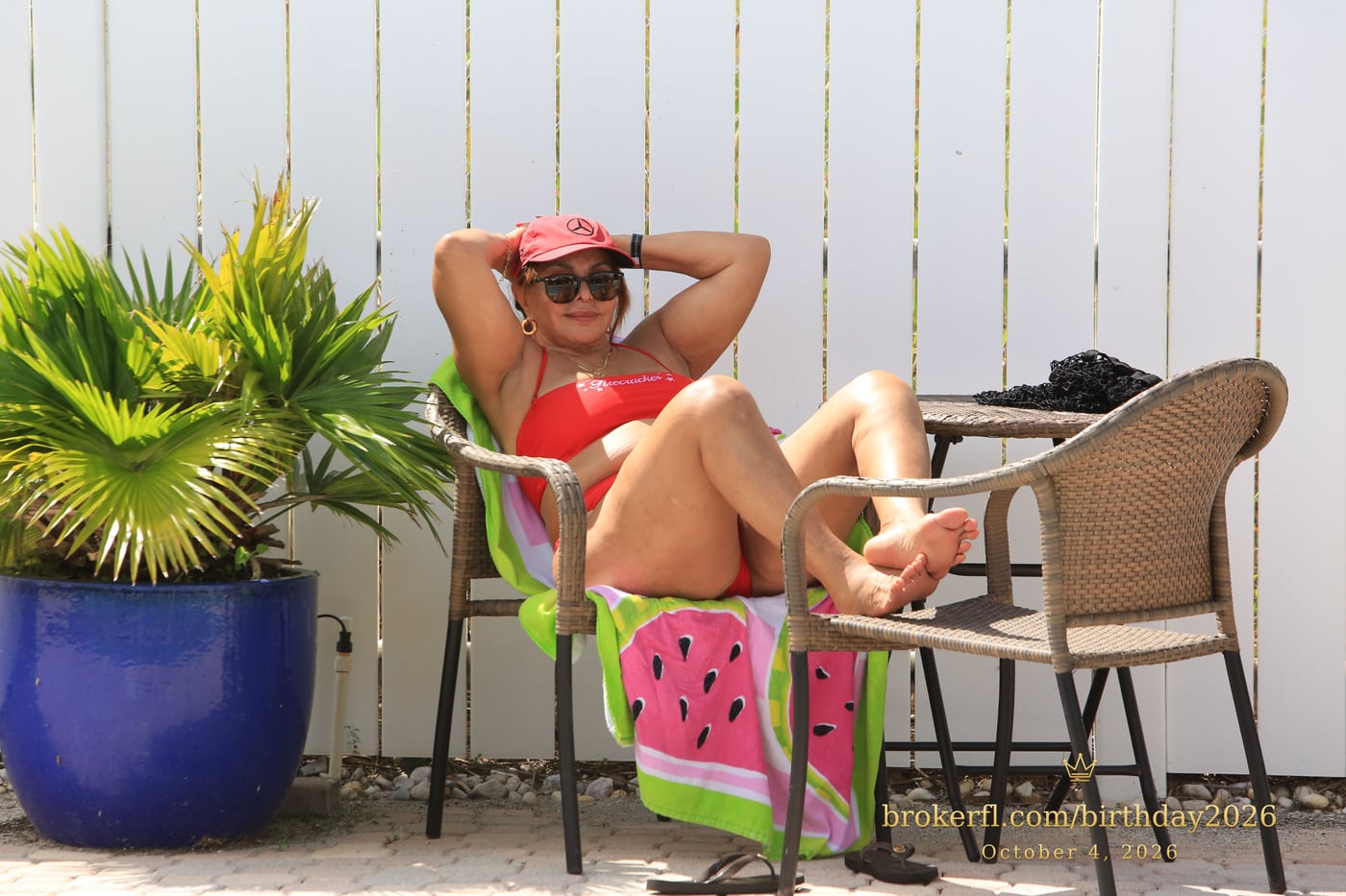 Neuza Duarte · Poolside Sunshine at Palm Beach Bath & Tennis in Delray Beach.