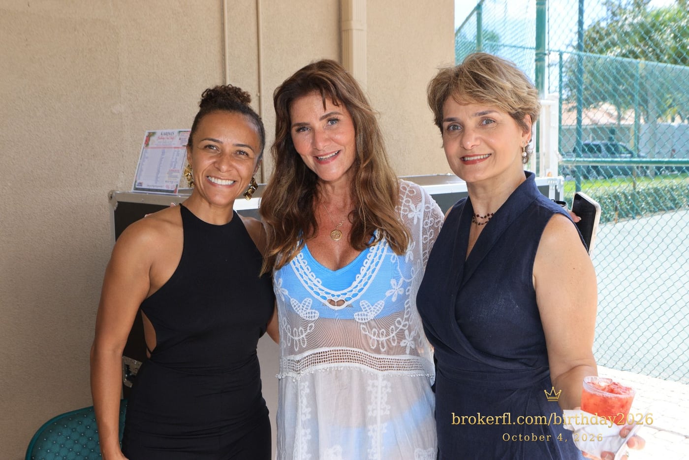 Kely Tali & Karina Kfuri Leal with a Guest at Karina’s birthday celebration in Delray Beach.