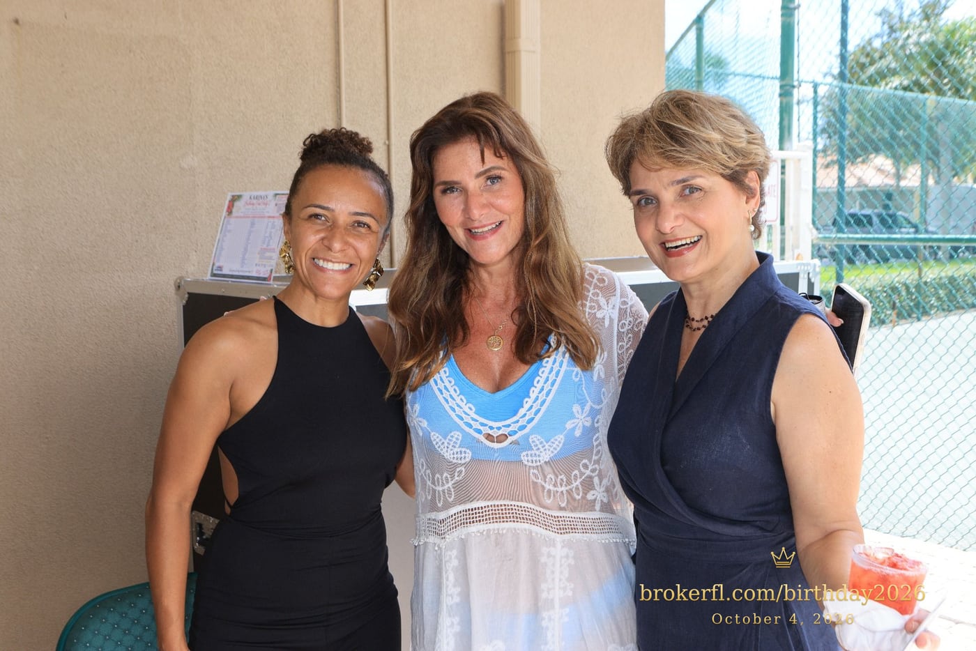 Kely Tali & Karina Kfuri Leal with a Guest at Karina’s birthday celebration in Delray Beach.